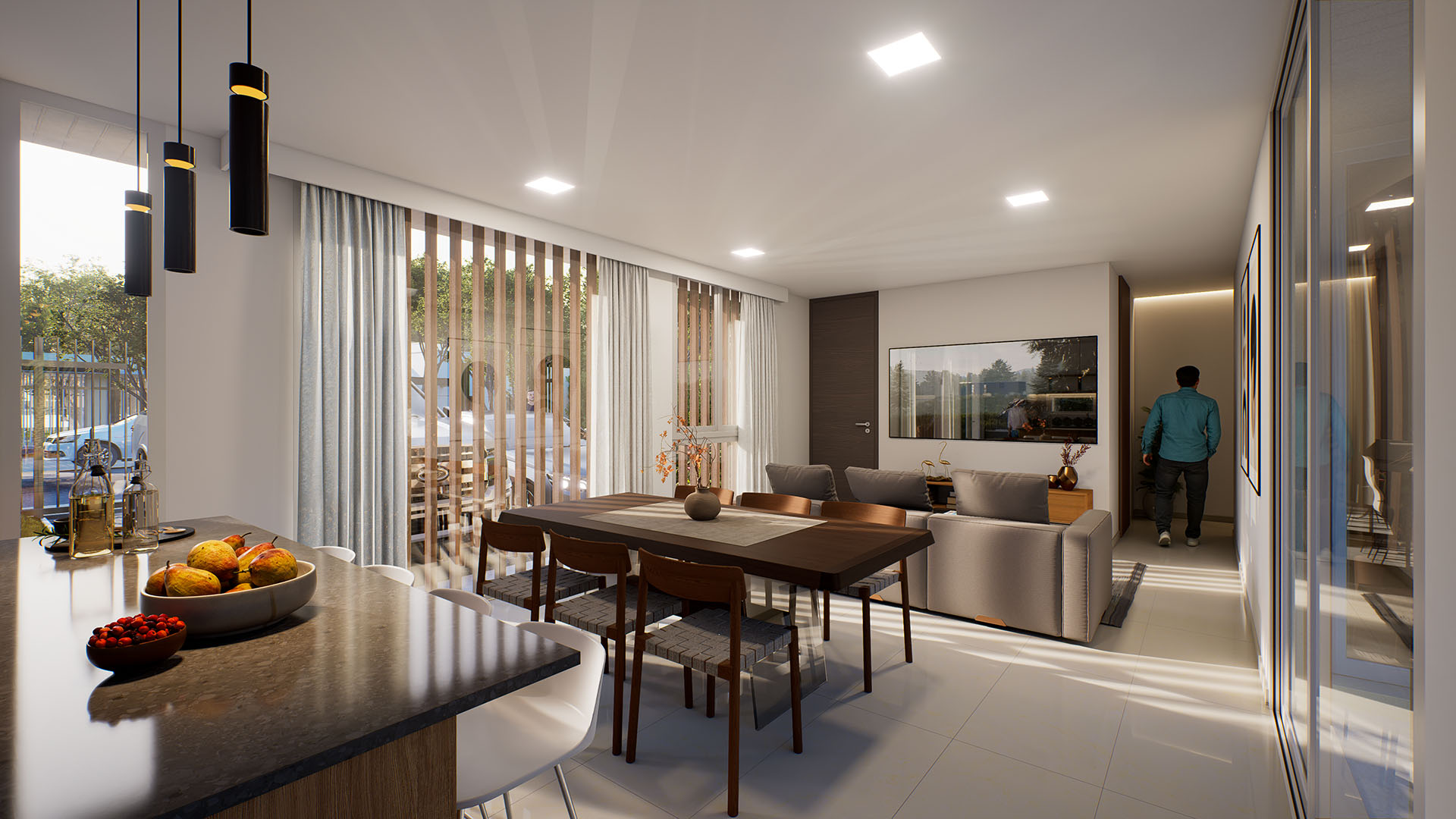 Cocina comedor estar